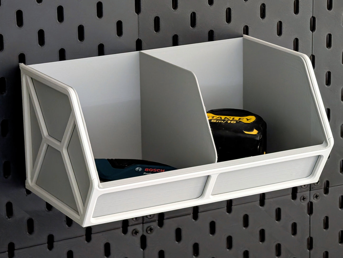 SKADIS Pegboard Storage Bin – Wall Mounted Space-Saving Organizer for Desk & Workshop