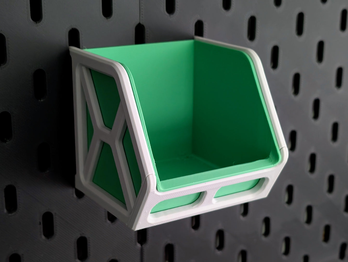 SKADIS Pegboard Storage Bin – Wall Mounted Space-Saving Organizer for Desk & Workshop