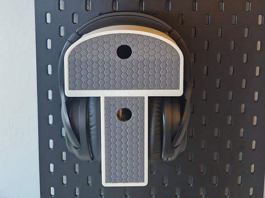 Headphone holder and storage for SKADIS Pegboard