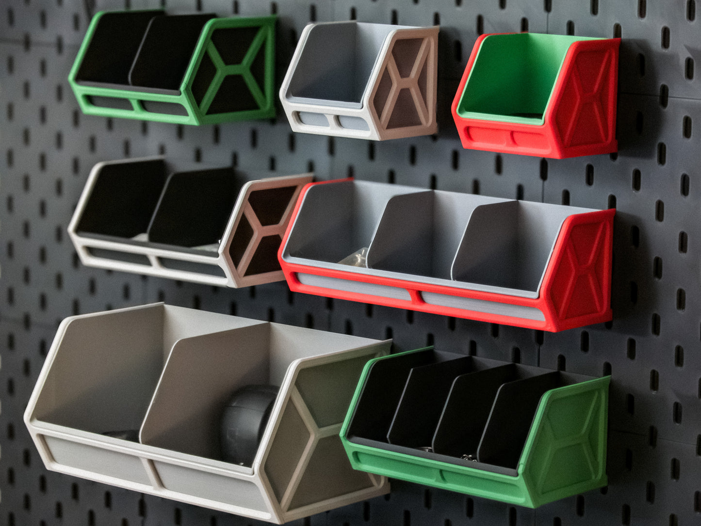 SKADIS Pegboard Storage Bin – Wall Mounted Space-Saving Organizer for Desk & Workshop