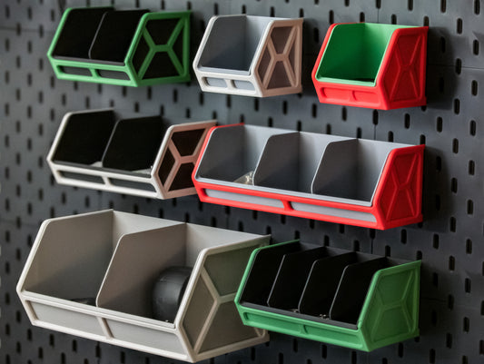 SKADIS Pegboard Storage Bin – Wall Mounted Space-Saving Organizer for Desk & Workshop